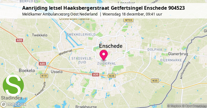 Aanrijding letsel Haaksbergerstraat Getfertsingel Enschede 904523