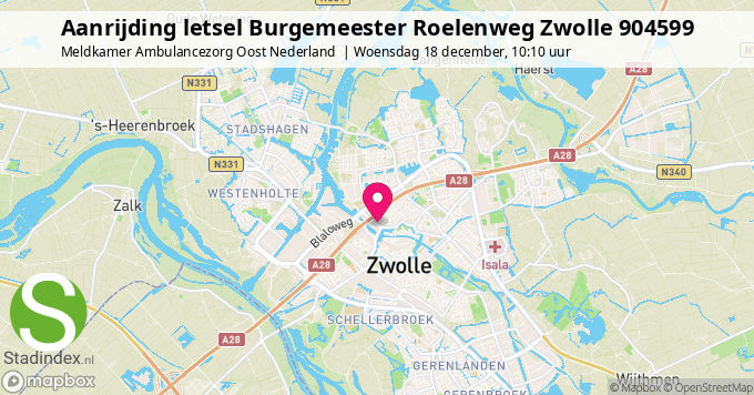 Aanrijding letsel Burgemeester Roelenweg Zwolle 904599