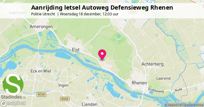 Aanrijding letsel Autoweg Defensieweg Rhenen