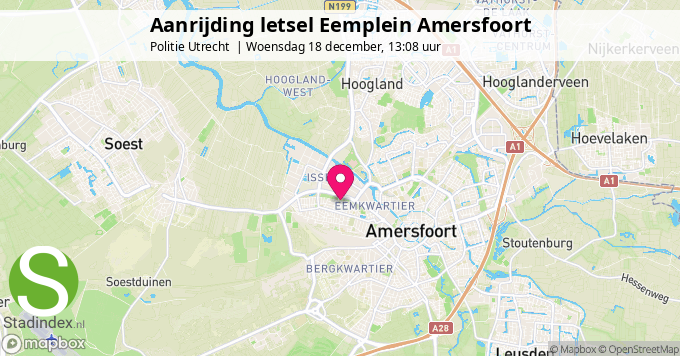 Aanrijding letsel Eemplein Amersfoort