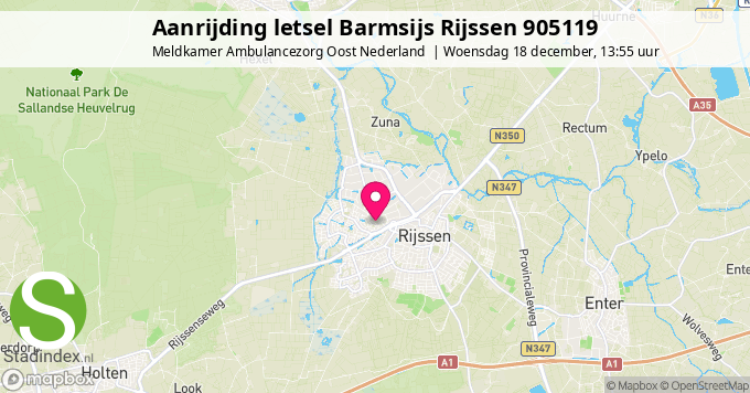 Aanrijding letsel Barmsijs Rijssen 905119