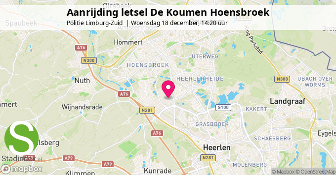 Aanrijding letsel De Koumen Hoensbroek