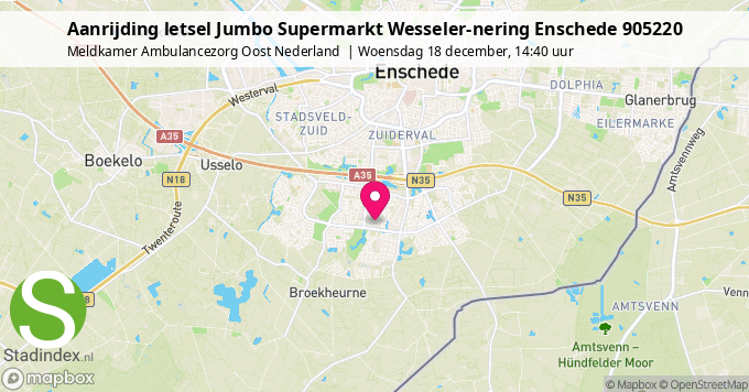 Aanrijding letsel Jumbo Supermarkt Wesseler-nering Enschede 905220