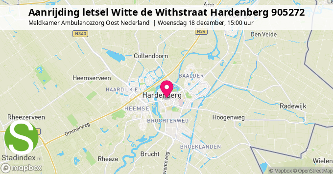 Aanrijding letsel Witte de Withstraat Hardenberg 905272