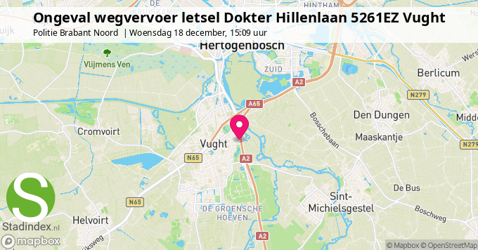 Ongeval wegvervoer letsel Dokter Hillenlaan 5261EZ Vught