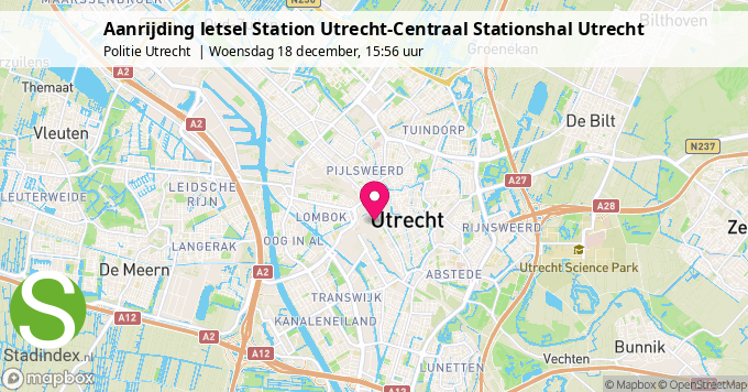 Aanrijding letsel Station Utrecht-Centraal Stationshal Utrecht