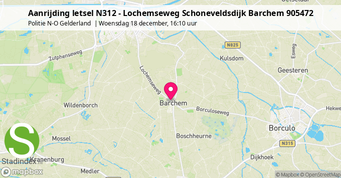 Aanrijding letsel N312 - Lochemseweg Schoneveldsdijk Barchem 905472