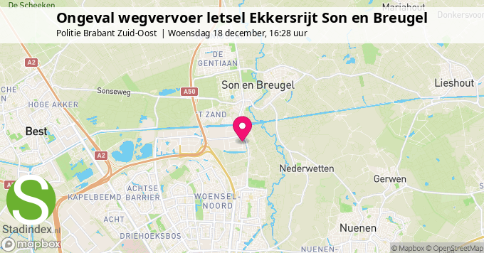 Ongeval wegvervoer letsel Ekkersrijt Son en Breugel