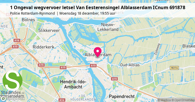 1 Ongeval wegvervoer letsel Van Eesterensingel Alblasserdam ICnum 691878