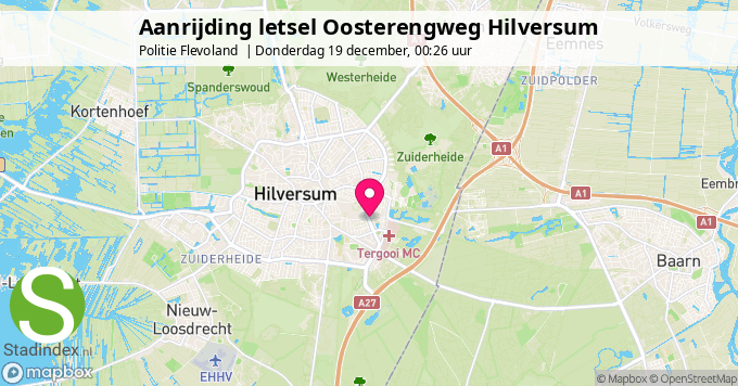 Aanrijding letsel Oosterengweg Hilversum