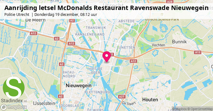 Aanrijding letsel McDonalds Restaurant Ravenswade Nieuwegein