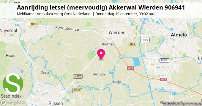 Aanrijding letsel (meervoudig) Akkerwal Wierden 906941