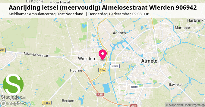 Aanrijding letsel (meervoudig) Almelosestraat Wierden 906942