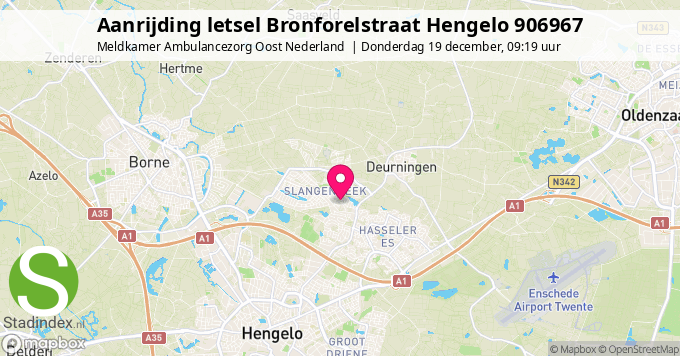 Aanrijding letsel Bronforelstraat Hengelo 906967