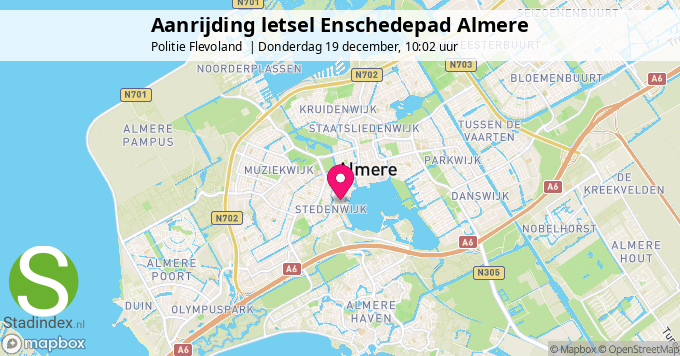 Aanrijding letsel Enschedepad Almere