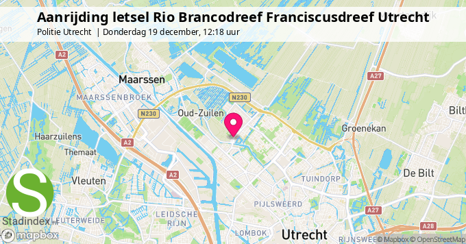 Aanrijding letsel Rio Brancodreef Franciscusdreef Utrecht