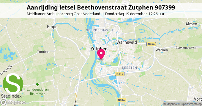 Aanrijding letsel Beethovenstraat Zutphen 907399