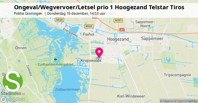 Ongeval/Wegvervoer/Letsel prio 1 Hoogezand Telstar Tiros