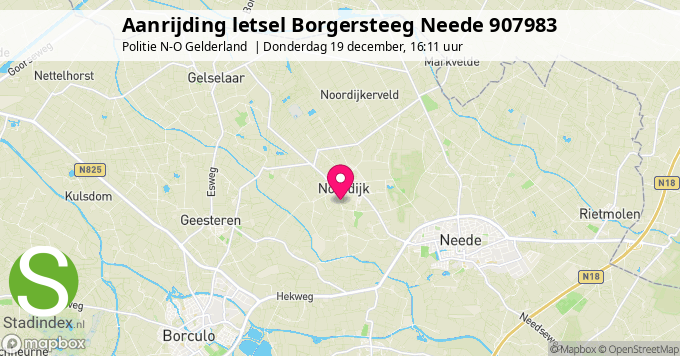 Aanrijding letsel Borgersteeg Neede 907983