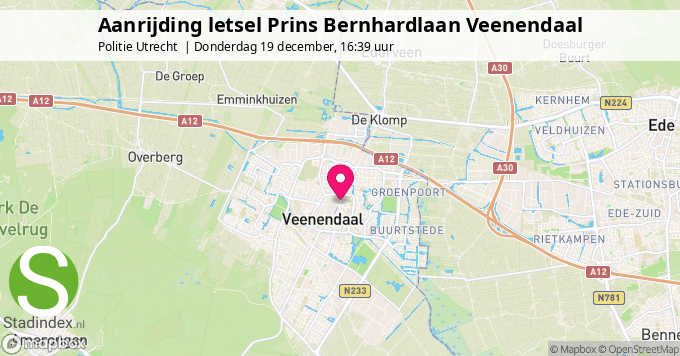 Aanrijding letsel Prins Bernhardlaan Veenendaal