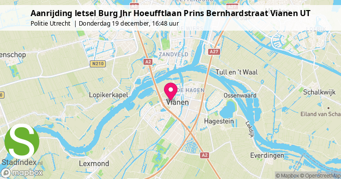 Aanrijding letsel Burg Jhr Hoeufftlaan Prins Bernhardstraat Vianen UT