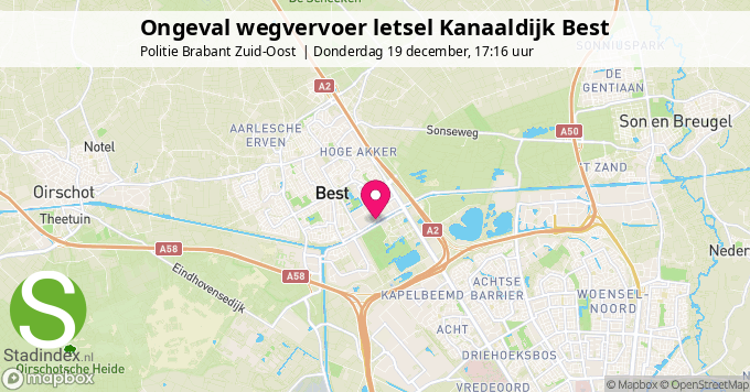 Ongeval wegvervoer letsel Kanaaldijk Best