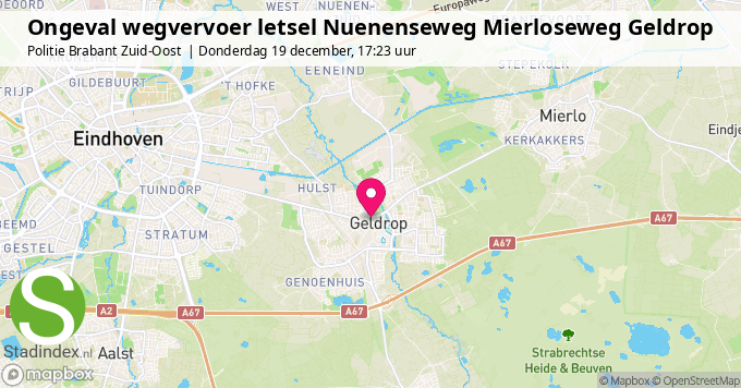 Ongeval wegvervoer letsel Nuenenseweg Mierloseweg Geldrop