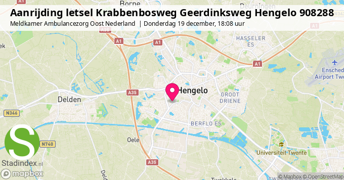 Aanrijding letsel Krabbenbosweg Geerdinksweg Hengelo 908288