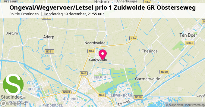 Ongeval/Wegvervoer/Letsel prio 1 Zuidwolde GR Oosterseweg