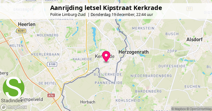 Aanrijding letsel Kipstraat Kerkrade