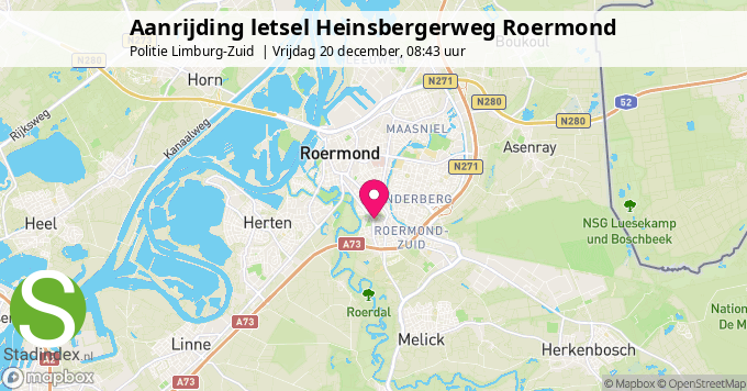 Aanrijding letsel Heinsbergerweg Roermond