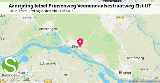 Aanrijding letsel Prinsenweg Veenendaalsestraatweg Elst UT