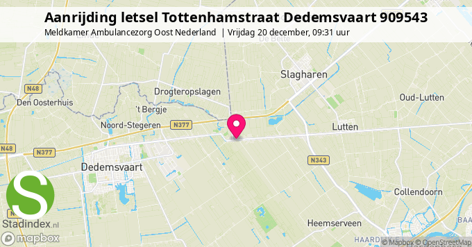 Aanrijding letsel Tottenhamstraat Dedemsvaart 909543