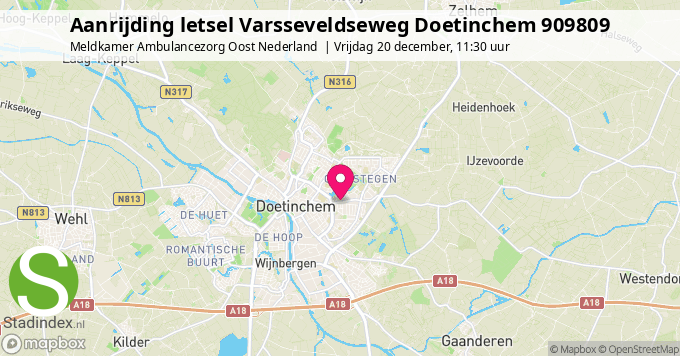 Aanrijding letsel Varsseveldseweg Doetinchem 909809