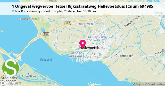 1 Ongeval wegvervoer letsel Rijksstraatweg Hellevoetsluis ICnum 694985