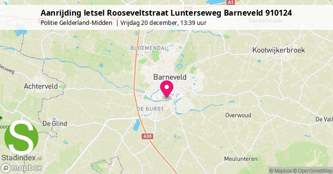 Aanrijding letsel Rooseveltstraat Lunterseweg Barneveld 910124