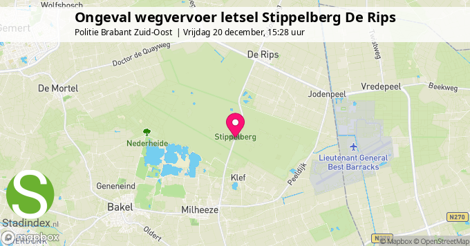 Ongeval wegvervoer letsel Stippelberg De Rips