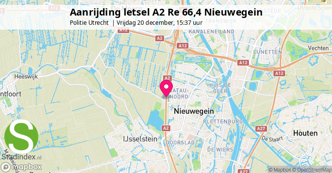 Aanrijding letsel A2 Re 66,4 Nieuwegein