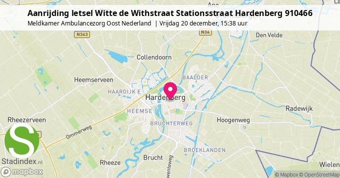 Aanrijding letsel Witte de Withstraat Stationsstraat Hardenberg 910466