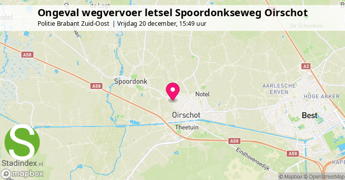 Ongeval wegvervoer letsel Spoordonkseweg Oirschot