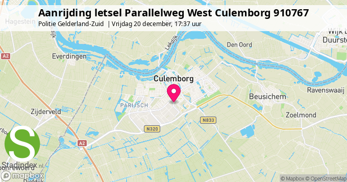 Aanrijding letsel Parallelweg West Culemborg 910767