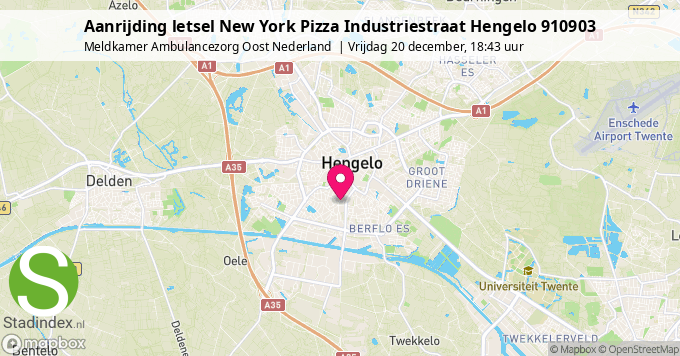 Aanrijding letsel New York Pizza Industriestraat Hengelo 910903