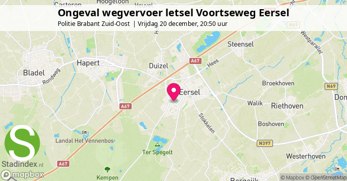 Ongeval wegvervoer letsel Voortseweg Eersel