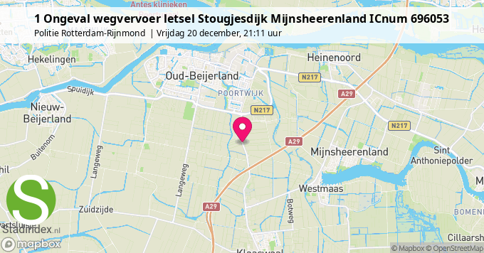 1 Ongeval wegvervoer letsel Stougjesdijk Mijnsheerenland ICnum 696053