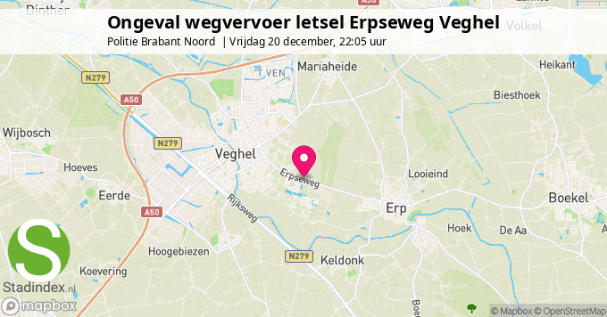 Ongeval wegvervoer letsel Erpseweg Veghel