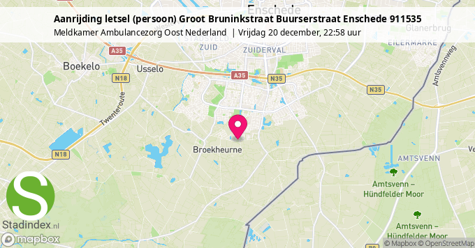 Aanrijding letsel (persoon) Groot Bruninkstraat Buurserstraat Enschede 911535