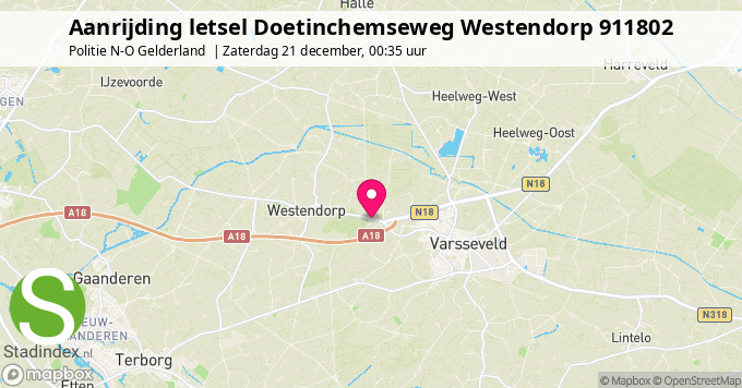 Aanrijding letsel Doetinchemseweg Westendorp 911802