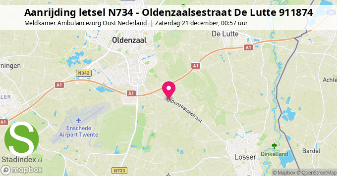 Aanrijding letsel N734 - Oldenzaalsestraat De Lutte 911874