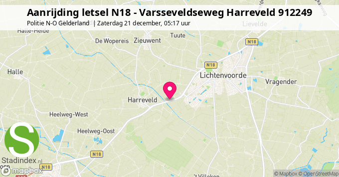 Aanrijding letsel N18 - Varsseveldseweg Harreveld 912249