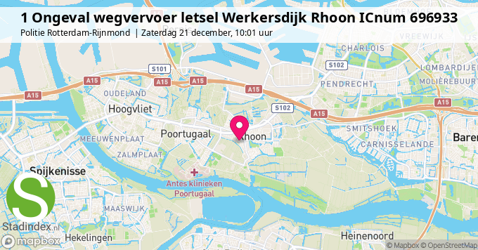 1 Ongeval wegvervoer letsel Werkersdijk Rhoon ICnum 696933